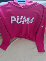 Vorschaubild 3 von Damen Kapuzenpullover Gr. M Pink Sportlich Logo-Print