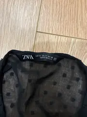 Vorschaubild 6 von Damen Kleid Schwarz Gr. S/36 Wickeloptik Rüschen Langarm Festlich