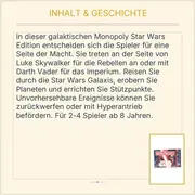 Vorschaubild 4 von Monopoly Star Wars Brettspiel Gesellschaftsspiel ab 8 Jahre Disney