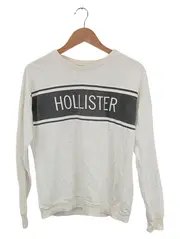 Vorschaubild 1 von Pullover Damen Gr. 36/S Weiß Casual Logo-Print Sweatshirt