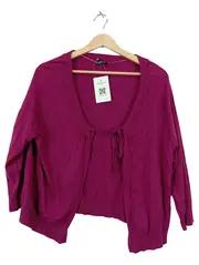 Vorschaubild 1 von TAIFUN Strickjacke Damen Gr. 44 Pink Baumwolle Wolle Kaschmir Bolero