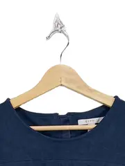 Vorschaubild 2 von Damen Etuikleid Gr. 36/S Blau Elegant Kurzarm Business