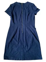 Vorschaubild 4 von Damen Etuikleid Gr. 36/S Blau Elegant Kurzarm Business