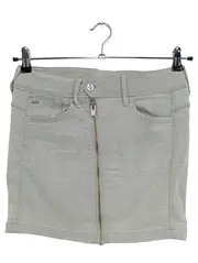 Vorschaubild 1 von Damen Minirock Jeansrock Grau Gr. 25 Casual Reißverschluss