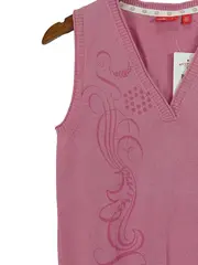 Vorschaubild 4 von Damen Pullunder Strickweste Rosa Gr. 36/S Sportlich