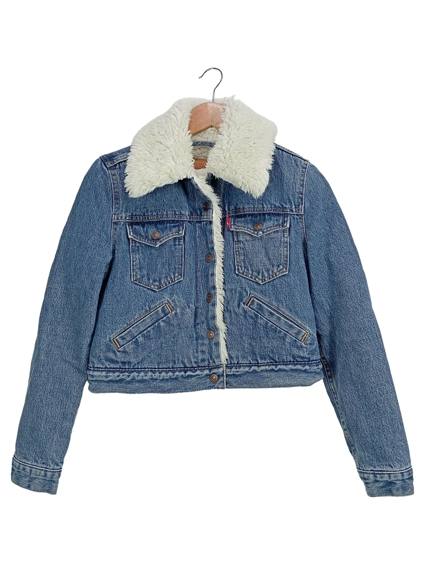 LEVI STRAUSS & CO. LEVI STRAUSS & CO. Damen Jeansjacke Fellkragen Blau Gr. 32/XXS Casual