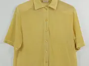 Vorschaubild 3 von Damen Strickjacke Gelb Größe 40 Kurzarm Casual