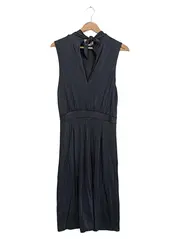 Vorschaubild 2 von Damen Kleid Gr. S Grau Meliert Schleife Elegant Jersey