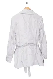 Vorschaubild 2 von Leichte Jacke Damen Grau Elegant Gr. 38 M Frühjahr Sommer Trenchcoat