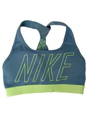 Vorschaubild 1 von Sport BH Damen XS Blau Neon Logo Print Racerback Sportlich