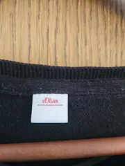 Vorschaubild 2 von Pullover Damen Gr. 38 Schwarz Casual Baumwolle Langarm