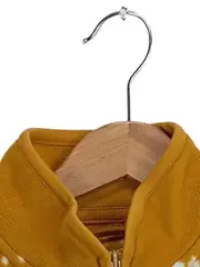 Vorschaubild 4 von Kinder Fleecejacke Gr. 116 Norwegermuster Gelb Reißverschluss