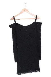 Vorschaubild 1 von Spitzenkleid Damen Gr. 38/M Schwarz Elegant Vintage Party