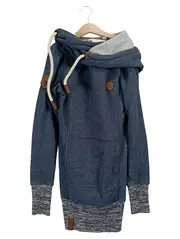 Vorschaubild 1 von Damen Hoodie Kleid Blau Gr. 34/XS Casual Freizeit