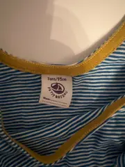 Vorschaubild 3 von Mädchen Sommerkleid Gr. 98 Blau Gestreift Maritim Rüschen