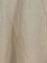 Vorschaubild 2 von Strickkleid Mädchen Gr. 104 Beige Glitzer Zopfmuster