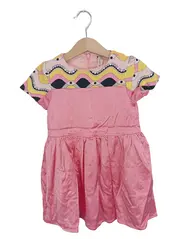 Vorschaubild 1 von Mädchen festliches Kleid Gr. 116 Pink farbenfroh Kurzarm