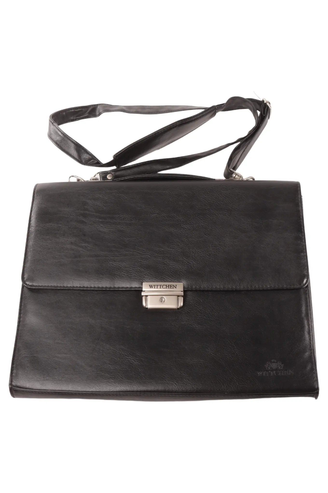 WITTCHEN Aktentasche Herren Leder Schwarz Business Bürotasche Umhängetasche