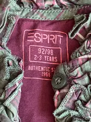 Vorschaubild 4 von Freizeitkleid Kinder Mädchen Gr. 92/98 Grün kariert Rüschen Casual