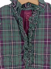 Vorschaubild 2 von Freizeitkleid Kinder Mädchen Gr. 92/98 Grün kariert Rüschen Casual