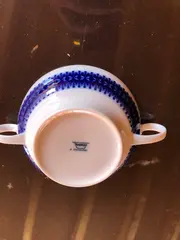 Vorschaubild 5 von Thomas Germany Suppentasse mit Henkel Porzellan Blau Weiß Klassisch