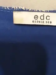 Vorschaubild 5 von EDC Damen Sommerkleid Gr. 36 S Blau Blumenmuster Viskose