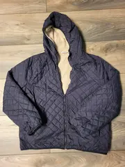 Vorschaubild 2 von Damen Steppjacke mit Kapuze Gr. 42/XL Blau Gesteppt Casual