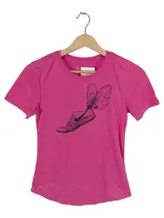Vorschaubild 1 von Damen Sport Shirt Pink Gr. 34, XS Flügel-Schuh-Print Dri-Fit