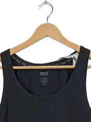 Vorschaubild 2 von Herren Tanktop Unterhemd Schwarz Gr. L 100% Baumwolle Basic