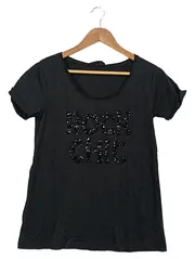 Vorschaubild 1 von Damen T-Shirt ROCK CHIC Gr. 38/M Schwarz Streetwear