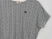 Vorschaubild 2 von Damen T-Shirt Grau Grafik Muster Gr. 38/M Casual Baumwolle