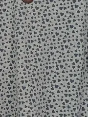 Vorschaubild 6 von Damen T-Shirt Grau Grafik Muster Gr. 38/M Casual Baumwolle