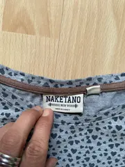 Vorschaubild 8 von Damen T-Shirt Grau Grafik Muster Gr. 38/M Casual Baumwolle