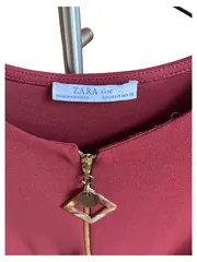 Vorschaubild 5 von Damen T-Shirt Rot Halbarm Reißverschluss Gr. 38/M Freizeit