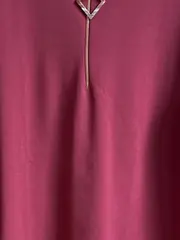 Vorschaubild 3 von Damen T-Shirt Rot Halbarm Reißverschluss Gr. 38/M Freizeit