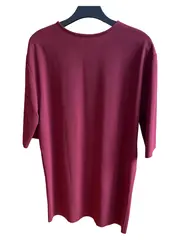 Vorschaubild 2 von Damen T-Shirt Rot Halbarm Reißverschluss Gr. 38/M Freizeit