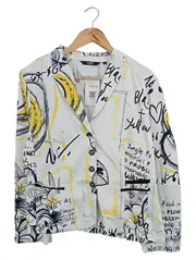 Vorschaubild 1 von Damen Blazer Gr. 46 Mehrfarbig Modisch Grafisches Muster