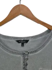 Vorschaubild 5 von Damen T-Shirt Grau meliert Gr. 50/5XL Casual mit Knopfleiste