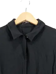 Vorschaubild 3 von Damen Bluse Schwarz Gr. 36/S Casual Kurzarm Viskose