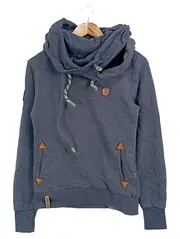 Vorschaubild 1 von Damen Hoodie Kapuzenpullover Gr. S Blau Meliert Schalkragen