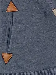 Vorschaubild 4 von Damen Hoodie Kapuzenpullover Gr. S Blau Meliert Schalkragen