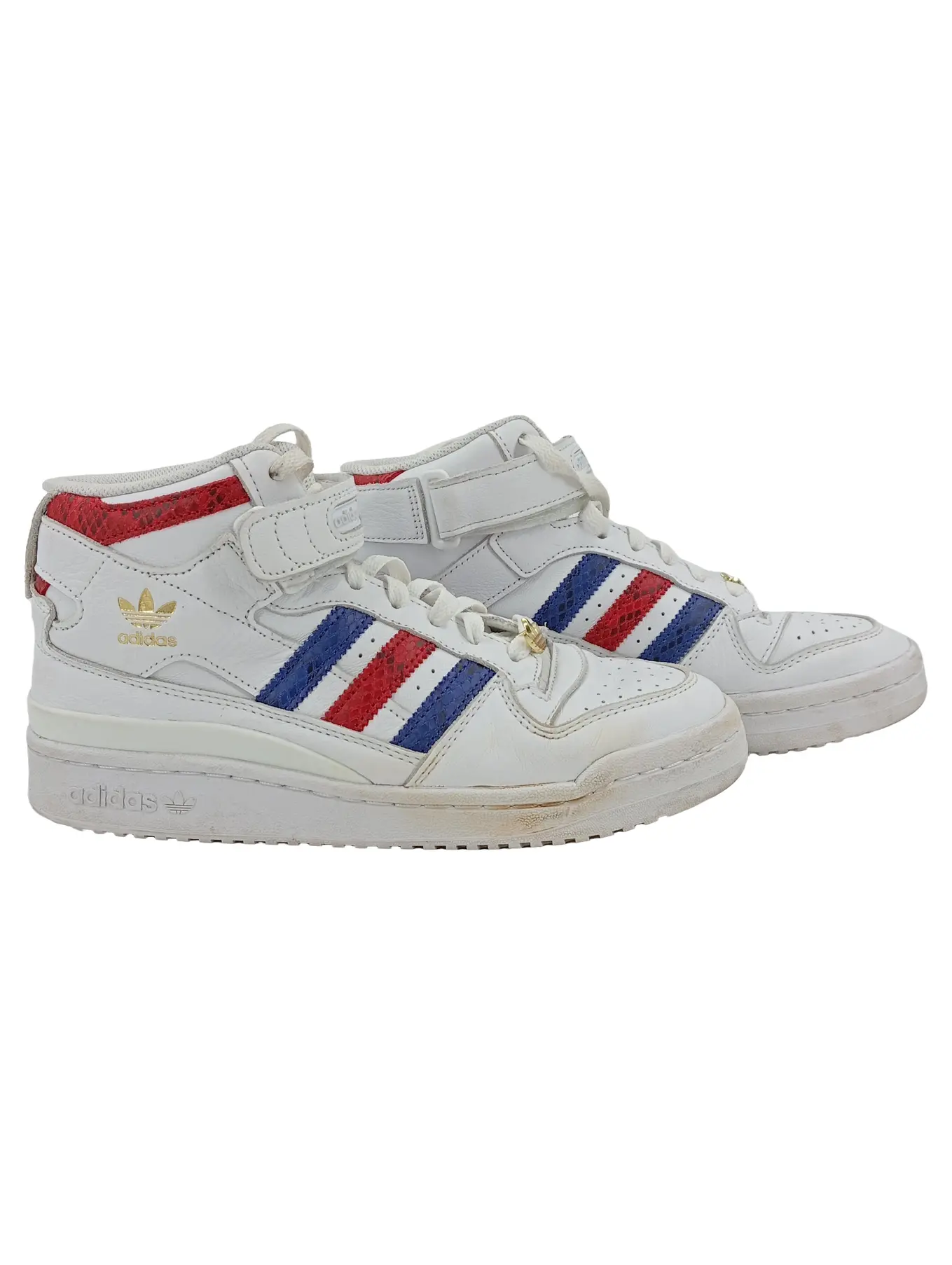 ADIDAS Forum Mid Herren Basketballschuhe Retro Leder Gr. 40 Weiß