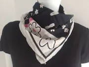 Vorschaubild 2 von Damen Halstuch Tuch Baumwolle Blumenmuster Mehrfarbig 45x45 cm