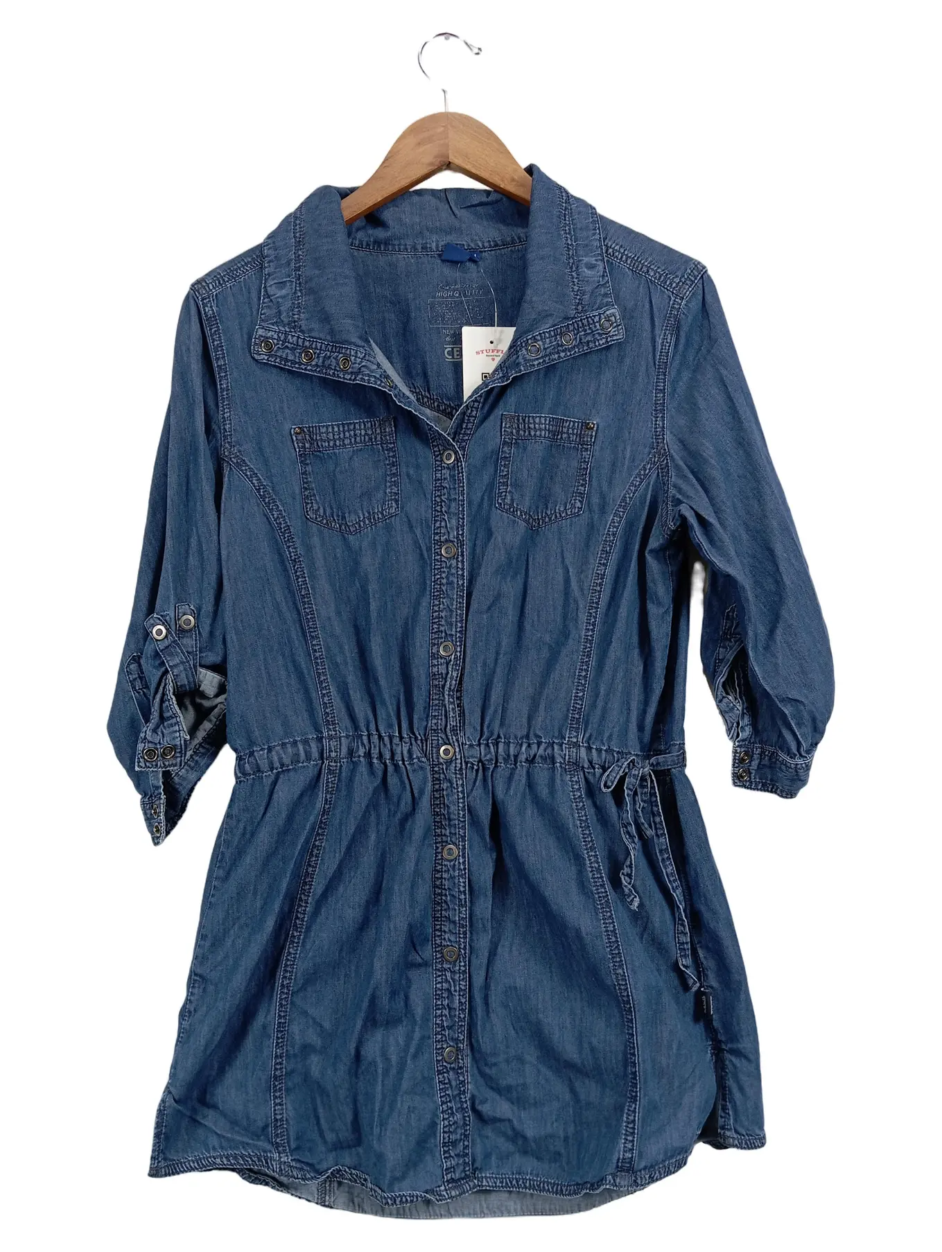 CECIL Damen Jeanshemd Hemdbluse Blau Casual Einheitsgröße