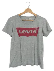 Vorschaubild 1 von Damen T-Shirt Logo Print Grau Gr. 36/S Baumwolle Casual