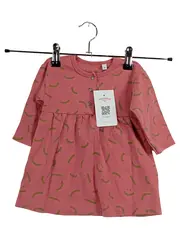Vorschaubild 1 von Baby Kleid Gr. 68 Rosa Langarm Smiley Muster Baumwolle