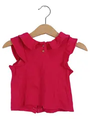 Vorschaubild 1 von Mädchen T-Shirt Gr. 67/68 Pink Feminin Rüschen Baumwolle