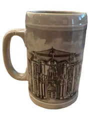 Vorschaubild 1 von Bierkrug Keramik Grau Grafisch Gebäude 14.5cm