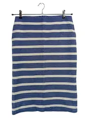 Vorschaubild 1 von Damen Jeansrock 36/S Blau Gestreift Midi Rock