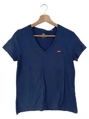 Vorschaubild 1 von Damen T-Shirt Blau Gr. 34/XS Casual V-Ausschnitt